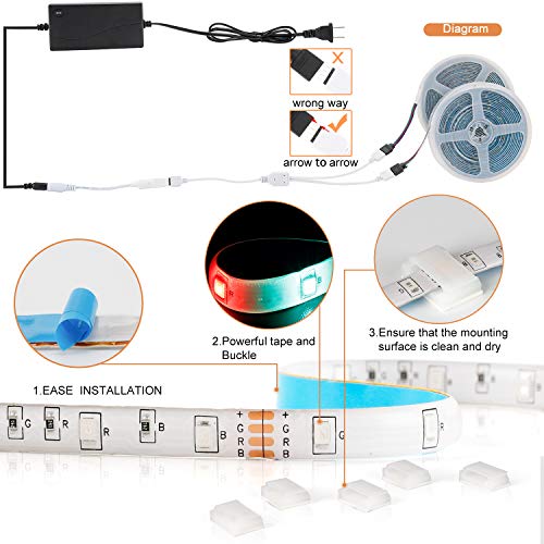 LED Strip Lights,Bluetooth Music LED Light Strip,32.8ft RGB LED Li...