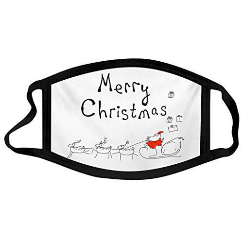 RichWMY Protection Christmas Adult Unisex Washable Printed Breatha...