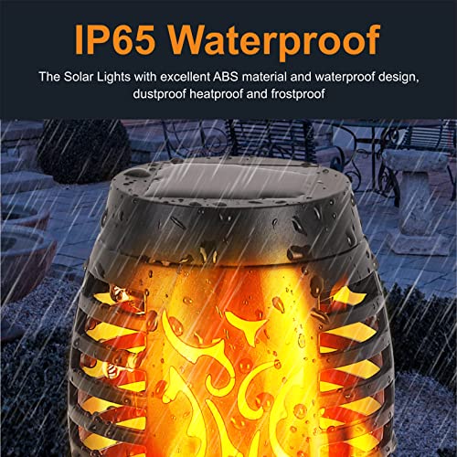 RIDALUX Upgraded Solar Outdoor Lights, 8 Pack Solar Torches Lights...