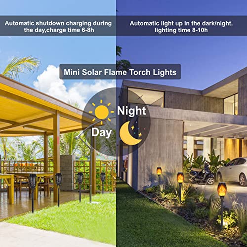 RIDALUX Upgraded Solar Outdoor Lights, 8 Pack Solar Torches Lights...