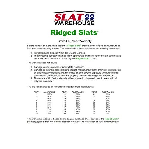 Ridged Slats Slat Depot Single Wall Bottom Locking Privacy Slat fo...