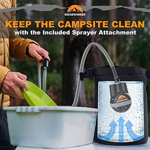 Ridgewinder Portable Shower for Camping with Dry Bag - Camp Shower...