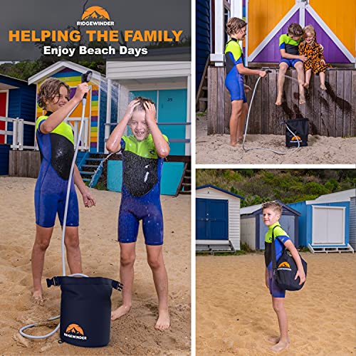 Ridgewinder Portable Shower for Camping with Dry Bag - Camp Shower...