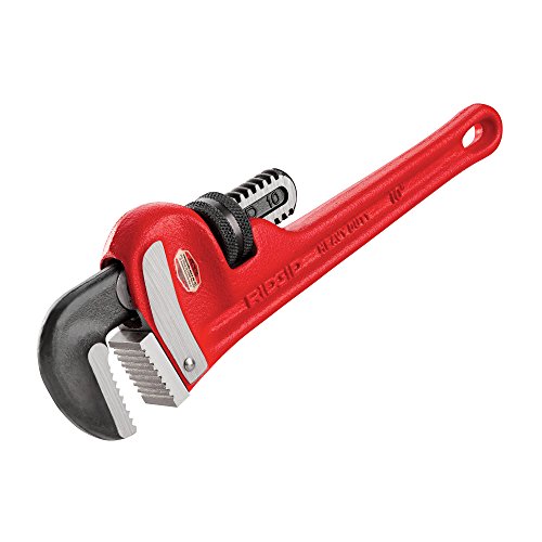 RIDGID 31010 Model 10 Heavy-Duty Straight Pipe Wrench, 10-inch Plu...