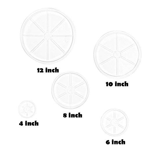Riefie 12 Pack of 12 Inch Plastic Plant Saucer, Clear Drip Trays f...