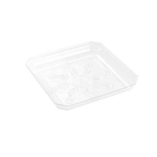Riefie 5 Pack of 8 inch Plastic Saucer, Square Clear Drip Trays fo...