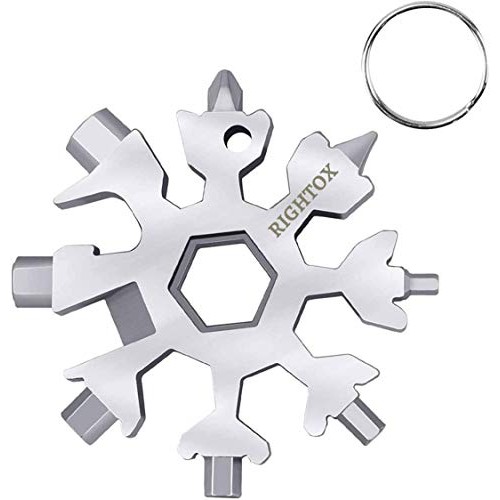 Rightox 18-in-1 Snowflake MultiTool Stainless Steel Bottle Opener/...