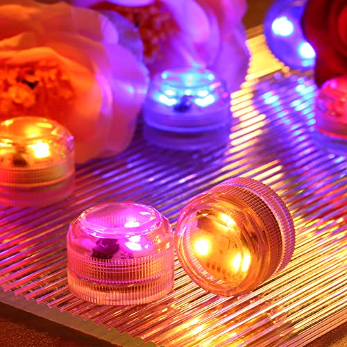 Mini Submersible LED Lights, Waterproof LED Tea Lights Candle with...
