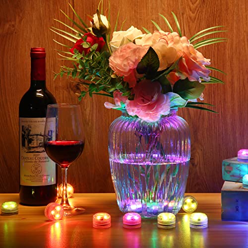 Mini Submersible LED Lights, Waterproof LED Tea Lights Candle with...