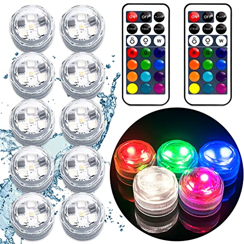 Mini Submersible LED Lights, Waterproof LED Tea Lights Candle with...