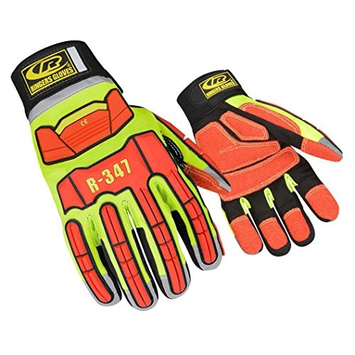 Glove, Rescue, Cut Resistant, L, Hi-Vis, Pr