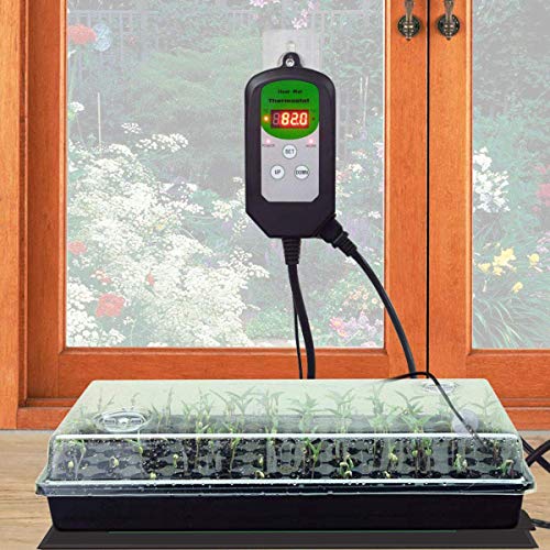 RIOGOO 9.5x20.5 Seedling Heat Mat and Thermostat Controller 68-1...