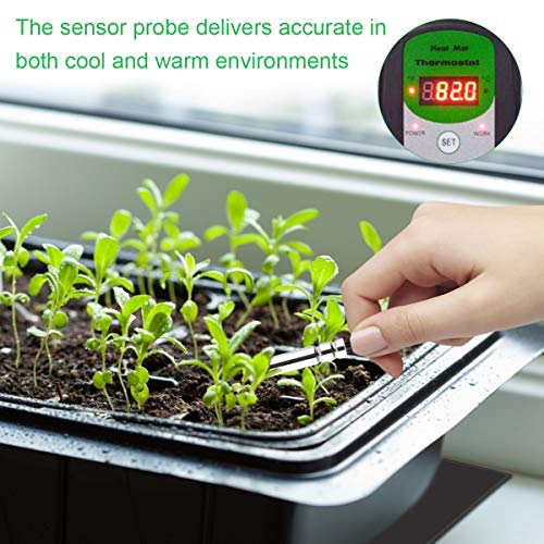 RIOGOO 9.5x20.5 Seedling Heat Mat and Thermostat Controller 68-1...