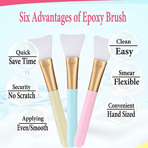 Silicon Epoxy Brushes Set for Making Epoxy Glitter Tumblers, Reusa...