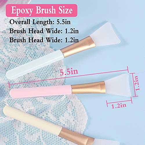 Silicon Epoxy Brushes Set for Making Epoxy Glitter Tumblers, Reusa...