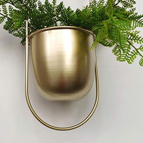 RISEON Boho Gold Metal Plant Hanger,Metal Wall and Ceiling Hanging...