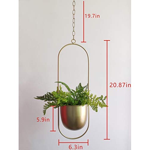 RISEON Boho Gold Metal Plant Hanger,Metal Wall and Ceiling Hanging...