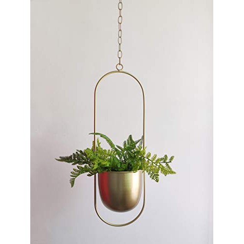 RISEON Boho Gold Metal Plant Hanger,Metal Wall and Ceiling Hanging...
