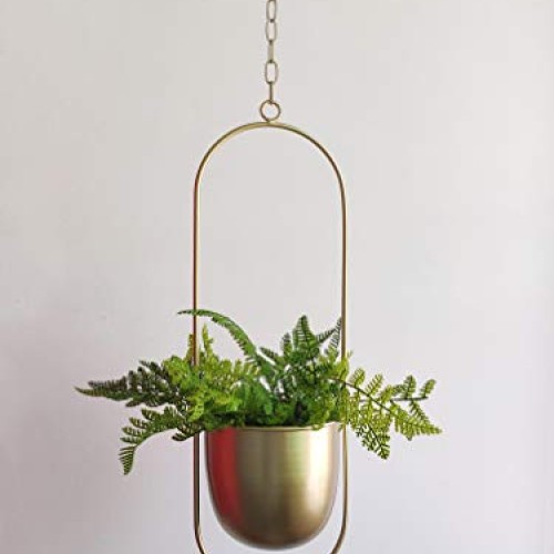 RISEON Boho Gold Metal Plant Hanger,Metal Wall and Ceiling Hanging...
