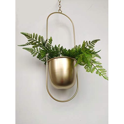 RISEON Boho Gold Metal Plant Hanger,Metal Wall and Ceiling Hanging...