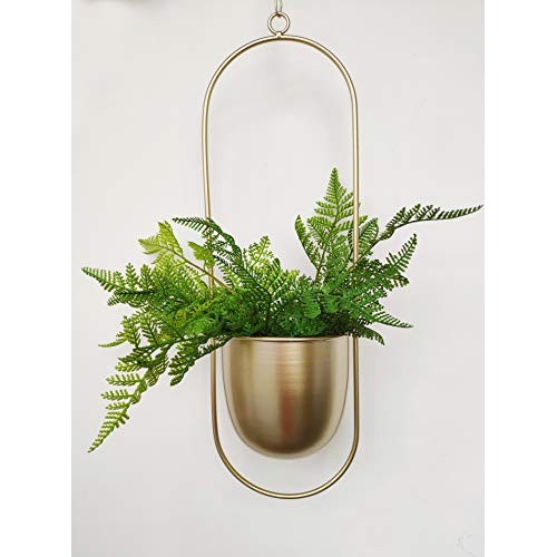 RISEON Boho Gold Metal Plant Hanger,Metal Wall and Ceiling Hanging...