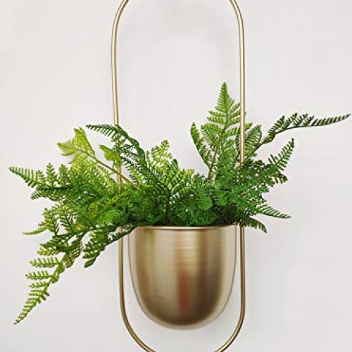RISEON Boho Gold Metal Plant Hanger,Metal Wall and Ceiling Hanging...