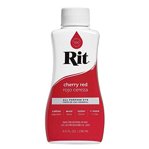 Liquid Fabric Dye, 8-Ounce, Cherry Red & Liquid Fabric Dye, 8-Ounc...