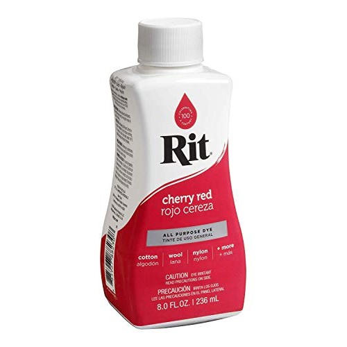 Liquid Fabric Dye, 8-Ounce, Cherry Red & Liquid Fabric Dye, 8-Ounc...