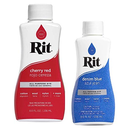 Liquid Fabric Dye, 8-Ounce, Cherry Red & Liquid Fabric Dye, 8-Ounc...