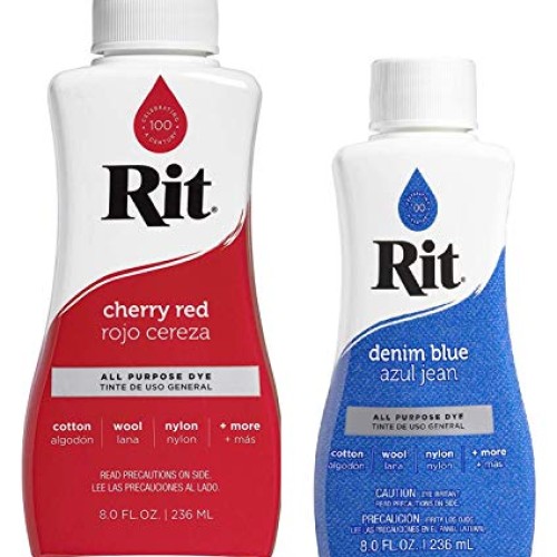 Liquid Fabric Dye, 8-Ounce, Cherry Red & Liquid Fabric Dye, 8-Ounc...