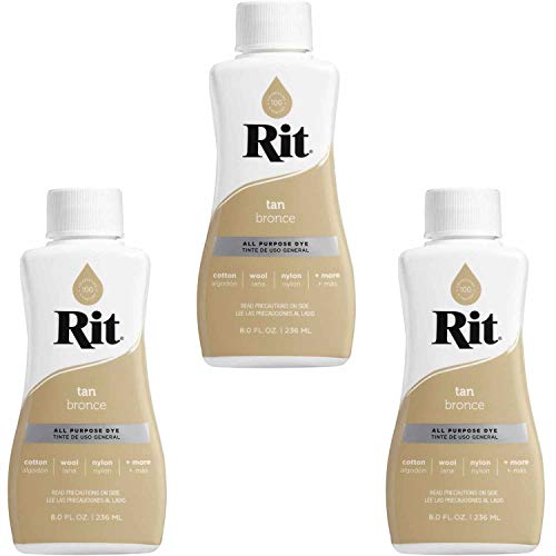 Rit Dye Liquid 8 Ounces Tan 8-16 3-Pack