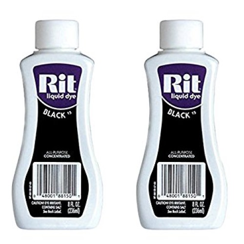 Rit Dye Liquid Fabric Dye, 8 fl oz, Black, 2-Pack