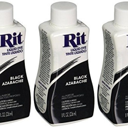 Rit Dye Liquid Fabric Dye, Black 8 oz Pack of 3