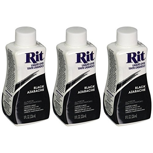 Rit Dye Liquid Fabric Dye, Black 8 oz Pack of 3