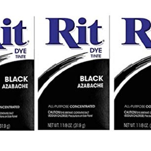 Rit Dye Powder Dye, 1-1/8 oz, Black, 3-Pack