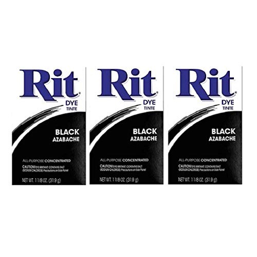 Rit Dye Powder Dye, 1-1/8 oz, Black, 3-Pack