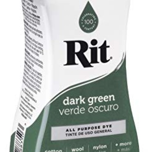 Rit 01794000701 Liquid Fabric Dye, 8-Ounce, Dark Green, 1-Pack, 8 ...