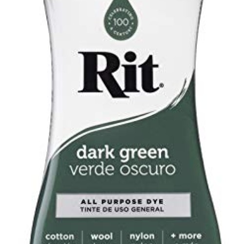 Rit 01794000701 Liquid Fabric Dye, 8-Ounce, Dark Green, 1-Pack, 8 ...