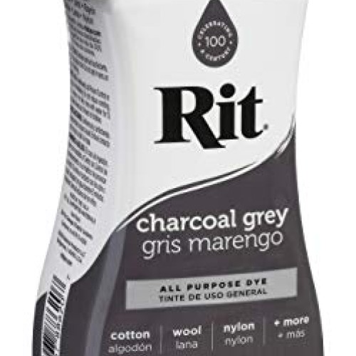 Rit 88620 All-Purpose Liquid Dye, 8 oz, Charcoal Grey