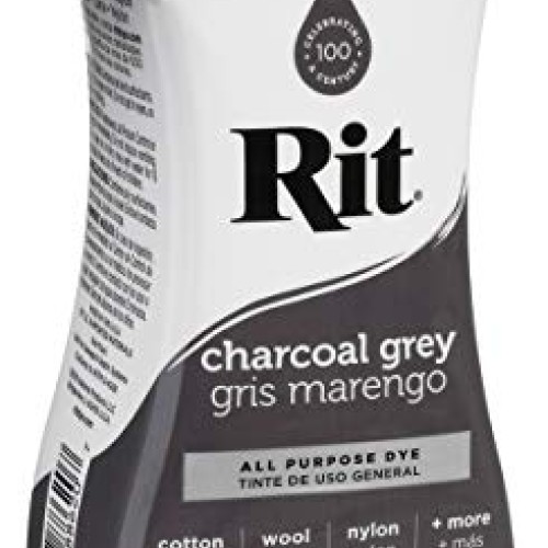 Rit 88620 All-Purpose Liquid Dye, 8 oz, Charcoal Grey