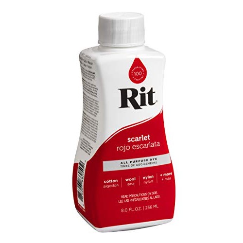 Rit, Scarlet Liquid Fabric Dye, 8-Ounce, 1-Pack, 8 Fl oz