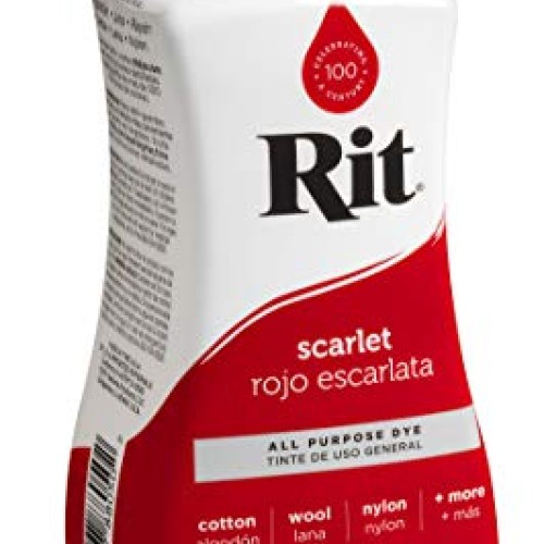 Rit, Scarlet Liquid Fabric Dye, 8-Ounce, 1-Pack, 8 Fl oz