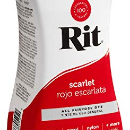 Rit, Scarlet Liquid Fabric Dye, 8-Ounce, 1-Pack, 8 Fl oz