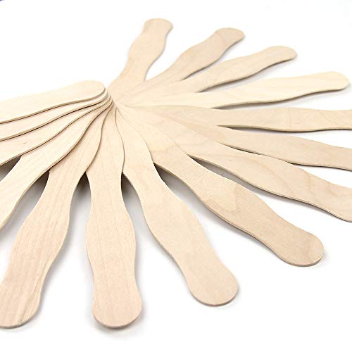 RIVERKING 200pcs,8,Craft Sticks,Wooden Fans Sticks,Handle Natural...