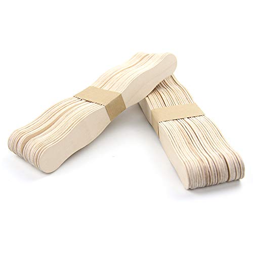 RIVERKING 200pcs,8,Craft Sticks,Wooden Fans Sticks,Handle Natural...