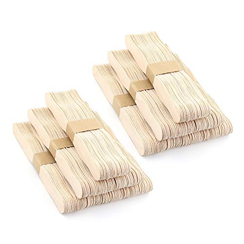 RIVERKING 200pcs,8,Craft Sticks,Wooden Fans Sticks,Handle Natural...