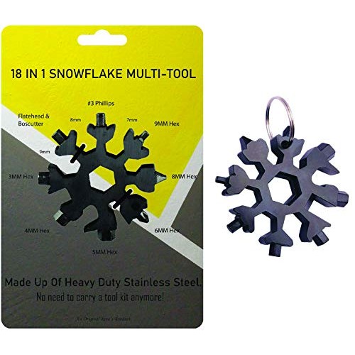 18 In 1 Snowflake Multitool - Standard Multi Tool - Keychain Multi...
