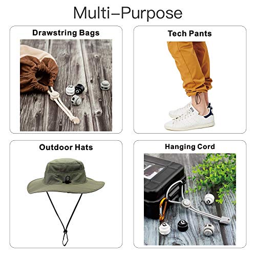 RJ-Sport Heavy Duty Cord Locks, Double Hole Drawstring Stopper Fas...