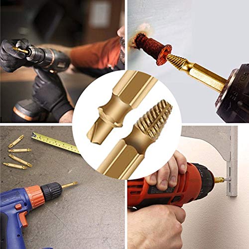 Stripped Screw Extractor Set and Damaged Screw Extractor Kit, Easy...
