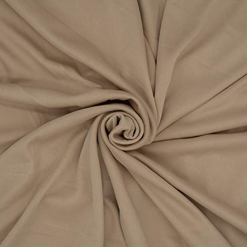 MADEUNID 2 Yards Pre-cut Solid Color Interlock Fabric, Soft and St...